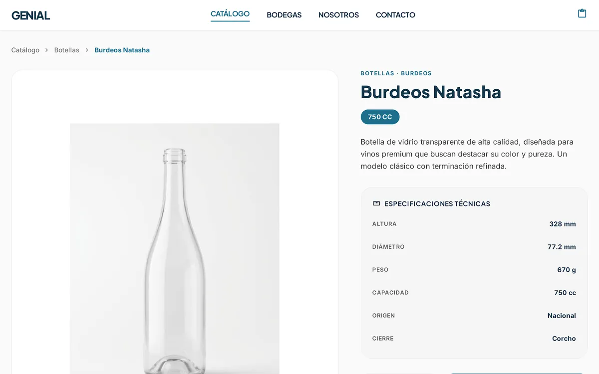 Ficha de producto — GENIAL Wine