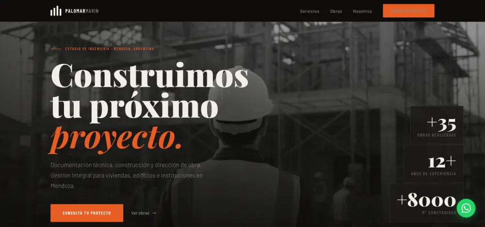 Sitio institucional de Palomar Marín Ingeniería